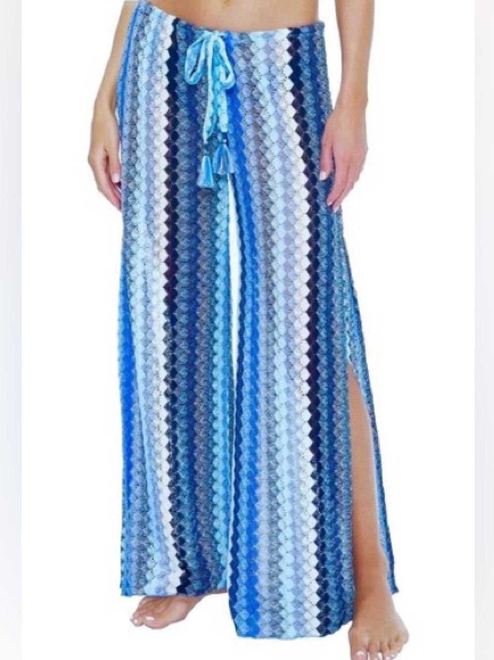 Becca split leg knit beach pants sz M